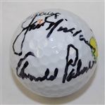 Big Three Signed Masters Logo Golf Ball - Palmer, Nicklaus, & Player! JSA #Y79128