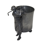 Post Swing Figural Female Golfer with Cup