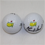 Charles Coody & Mike Weir Signed Masters Logo Golf Balls JSA ALOA