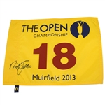 Nick Faldo Signed 2013 Open Championship at Muirfield Flag JSA ALOA