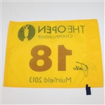 Nick Faldo Signed 2013 Open Championship at Muirfield Flag JSA ALOA