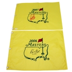Two Signed Masters Flags - 2006 by Ray Floyd & 2007 by Fuzzy Zoeller JSA ALOA