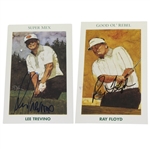 Ray Floyd & Lee Trevino Signed Mueller LTD Ed Card #641 JSA COA