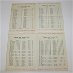 1954 Masters Thursday-Sunday Pairing Sheets