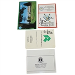 Lot of 4 PGA Course Scorecards - Three Signed JSA ALOA