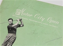 Multi-Signed 1948 Motor City Open Program - Hogan Win JSA ALOA