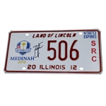 Zach Johnson Signed 2012 Ryder Cup at Medinah License Plate #506 JSA ALOA