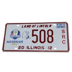 Davis Love III Signed 2012 Ryder Cup at Medinah License Plate #508 JSA ALOA