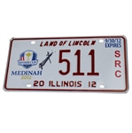 Colin Montgomerie Signed 2012 Ryder Cup at Medinah License Plate #511 JSA ALOA