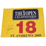 Tiger Woods Signed 2000 Open Championship at St. Andrews Flag-Completes Career Grand Slam- JSA ALOA