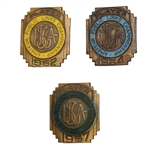 1952, 1954, & 1957 Amateur Public Links Contestant Badges