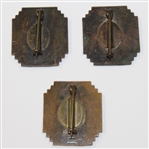 1952, 1954, & 1957 Amateur Public Links Contestant Badges