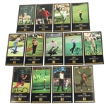 Lot of Thirteen Signed GSV Masters Collection Cards 1968-1998 JSA ALOA