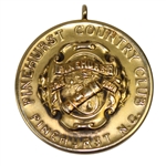 1911 Pinehurst CC 14k Gold Medal - Best Gross Score Mid-Winter Tournament - F.A. Martin