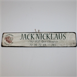 Jack Nicklaus 1962 US Open Champion at Oakmont Commemorative Wood Plaque-Scarce, Limited Production!