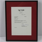 Tiger Woods & Jack Nicklaus Signed 2000 US Open Cachets - Framed JSA ALOA