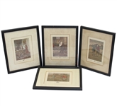 Lot of Four Walter D. Sadler Small Framed Prints