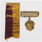 Bobby Jones Personal 1924 SAE Anniversary Convention Badge - John Roth Collection