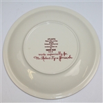 Custom Made Vernon Kilns Plate for 'Mr. Robert Tyre Jones, Sr.'(Bobby's Namesake) - John Roth Collection
