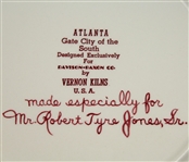 Custom Made Vernon Kilns Plate for 'Mr. Robert Tyre Jones, Sr.'(Bobby's Namesake) - John Roth Collection