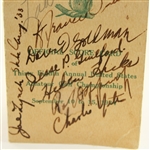 1934 U.S. Amateur Official  Scorecard Signed by Jones, Ouimet, Goodman, & Champ Lawson Little JSA ALOA