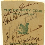 1934 U.S. Amateur Official  Scorecard Signed by Jones, Ouimet, Goodman, & Champ Lawson Little JSA ALOA