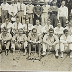 Contestant Dick Metz's 1935 Masters Field Photo Signed by 75 incl. Jones, Hagen, Smith, Sarazen, etc. JSA FULL LETTER Z07134