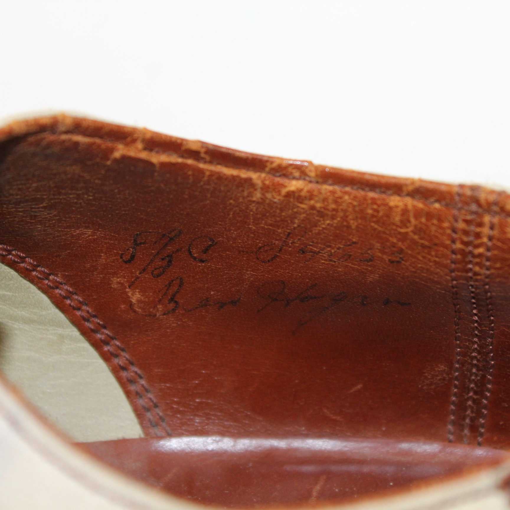 Lot Detail - Personal Ben Hogan Used Brown/White Wing Tip Golf Shoes ...
