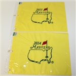 Lot of 10 Masters Embroidered Flags - 2004-2008 & 2010-2014