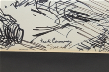 Fred Conway Original Marker Sketch of Sam Snead - Signed by Conway
