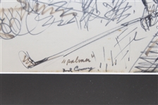 Fred Conway Original Marker Sketch of Arnold Palmer - Signed by Conway