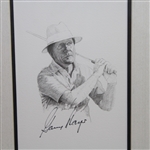 Palmer, Nicklaus, & Player Signed Jim Fitzpatrick Pencil Sketch Prints - Framed JSA ALOA