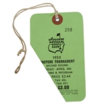 1952 Masters Tournament 2nd Round Ticket #259 - Low Number - CUT