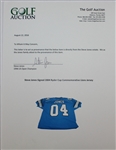 Steve Jones Signed 2004 Ryder Cup Commemorative Gifted Jersey From Detroit Lions W/Team LetterJSA ALOA
