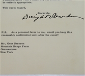 President Eisenhower Signed 1955 Invitation Letter to Gene Sarazen JSA ALOA