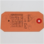 1941 Masters Sunday Ticket Signed by Champ Craig Wood, Hogan, Demaret, Byrd, & Nelson JSA ALOA