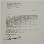 Seve Ballesteros Signed 1985 'Severiano Ballesteros' Letter with Envelope JSA ALOA