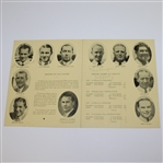 1933 American Ryder Cup Team Testimonial Dinner Menu Signed by Runyan & Shute JSA ALOA
