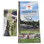 Jim Furyk Signed 2016  Sunday Travelers Ticket & Pairing Guide with Record  "58" Notation JSA ALOA