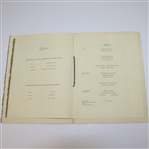 1951 Ryder Cup  Dinner Menu Signed by 9 U.S. Team, Horton Smith & Joe DiMaggio- JSA ALOA