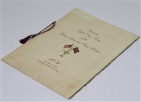 1951 Ryder Cup  Dinner Menu Signed by 9 U.S. Team, Horton Smith & Joe DiMaggio- JSA ALOA