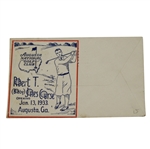 Augusta National GC 1933 Opening Day Bobby Jones Course Cover