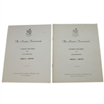 1973 & 1976 Masters Tournament Scoring Records Booklets - Aaron and Floyd Victories