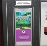 Tiger Woods 2002 US Open Ticket and Photo Display - Frame