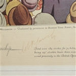 Bobby Jones Signed 1930 Currier & Ives British Open @ St. Andrews - RARE- W/JSA Authenticity