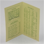Arnold Palmer Signed 1958 Masters Brochure JSA ALOA