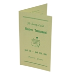 1964 Masters Tournament Original Ticket Brochure for Prospective Patrons