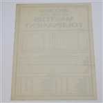 1950 Records of the Masters Tournament Card