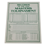 1959 Records of the Masters Tournament Card
