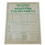 1965 Records of the Masters Tournament Card